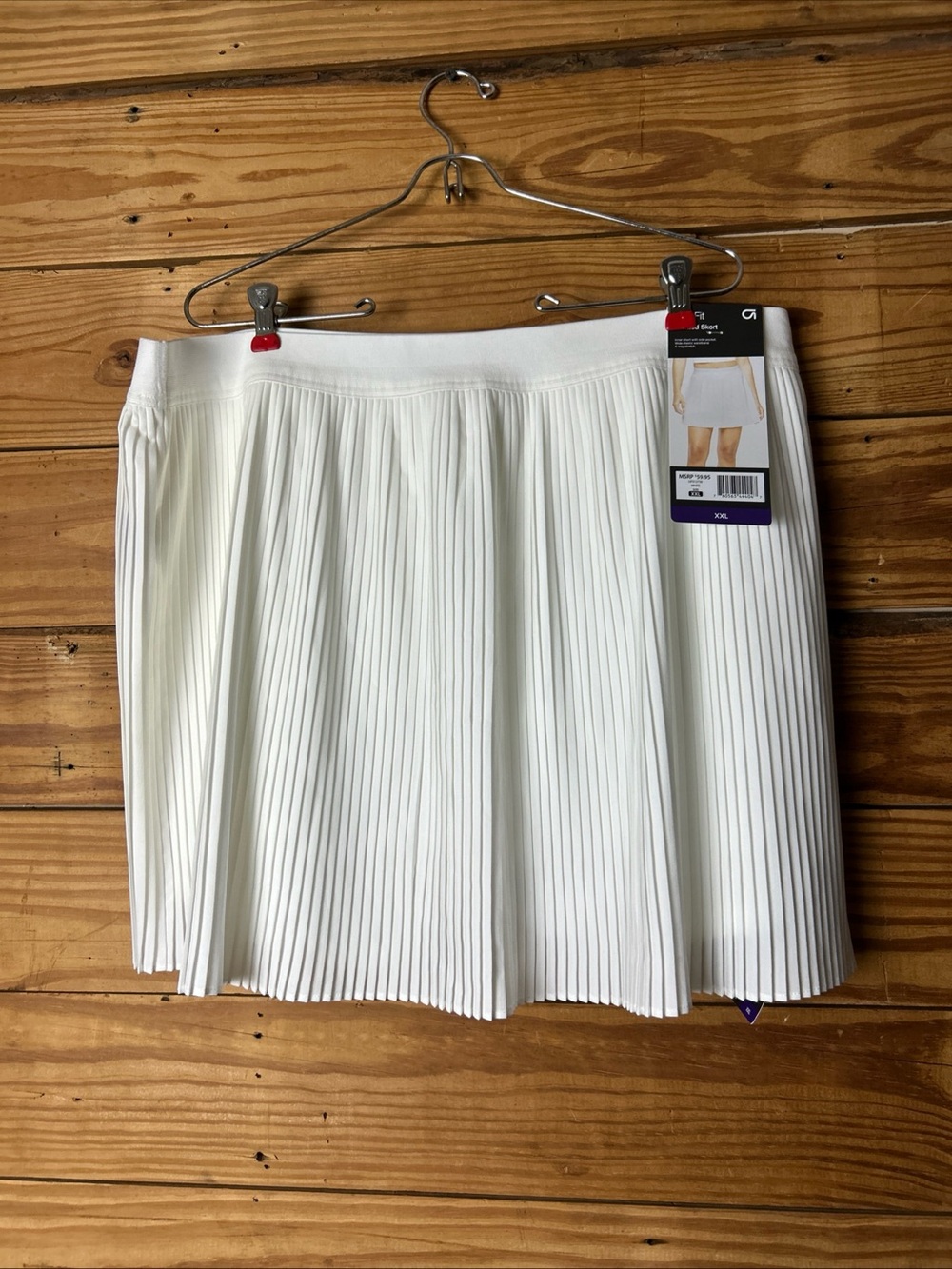 GAP White Pleated Skater Skirt